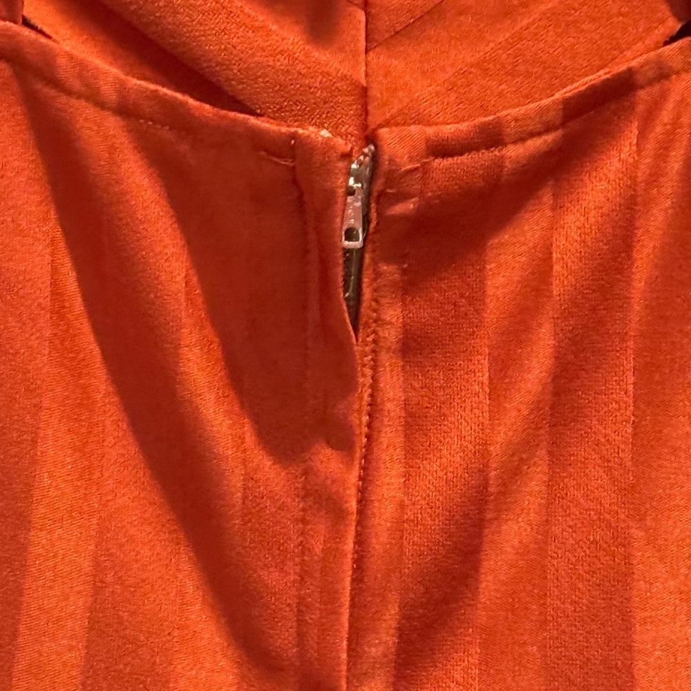 Women's Rust Orange Midi A-Line Dress Size S (no tag) - Picture 6 of 8